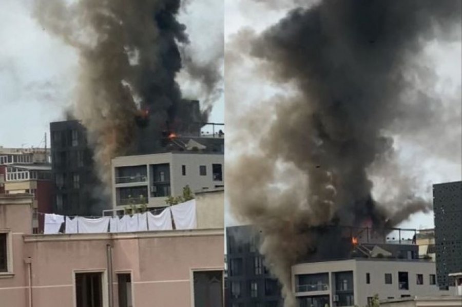 Riaktivizohet sërish zjarri te pallati në Rrugën e Kavajës