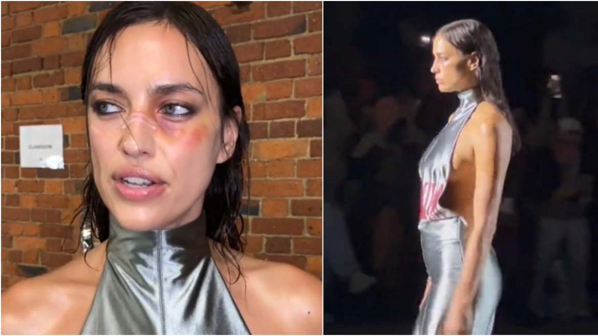 Irina Shayk shfaqet e mavijosur në Javën e Modës në Londër 