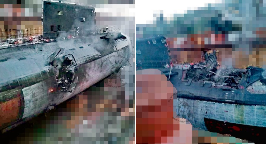 Fotot e nëndetëses ruse e shkatërruar nga ushtria ukrainase po bëjnë xhiron në rrjet
