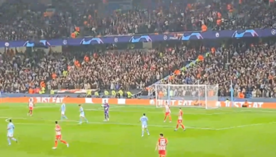 VIDEO/ Skandaloze në Champions, në stadiumin e Manchester Cityt brohoritet nga ‘Kosova është Serbi’