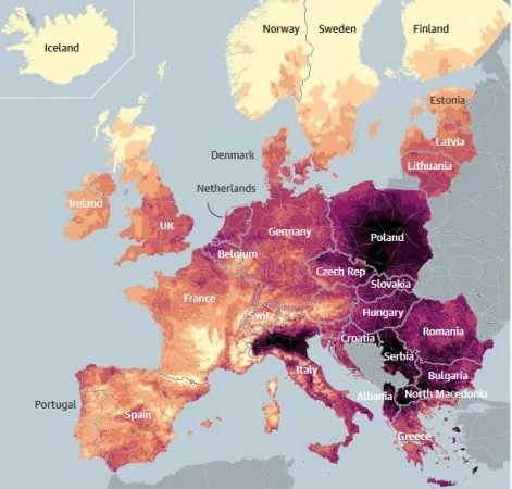 Harta e vendeve më të ndotura, kryesojnë vendet e Ballkanit