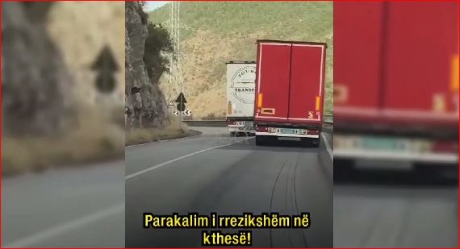 VIDEO/ Parakaloi në kthesë, 32 mijë lekë gjobë për drejtuesin e kamionit