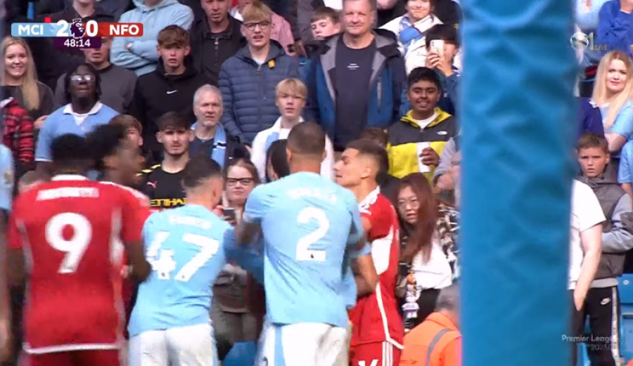 VIDEO/ Sherr në Manchester City-Nottingham Forest, shihni momentin e tensionit
