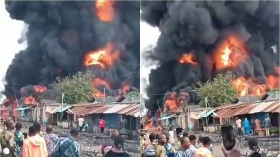 VIDEO/ Të paktën 35 të vdekur, pamje të një zjarri masiv që shpërtheu në një depo të paligjshme karburantesh në Benin të Afrikës