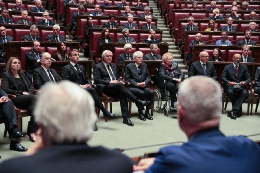 Bajram Begaj në funeralin shtetëror të ish-Presidentit të Italisë, Giorgio Napolitano
