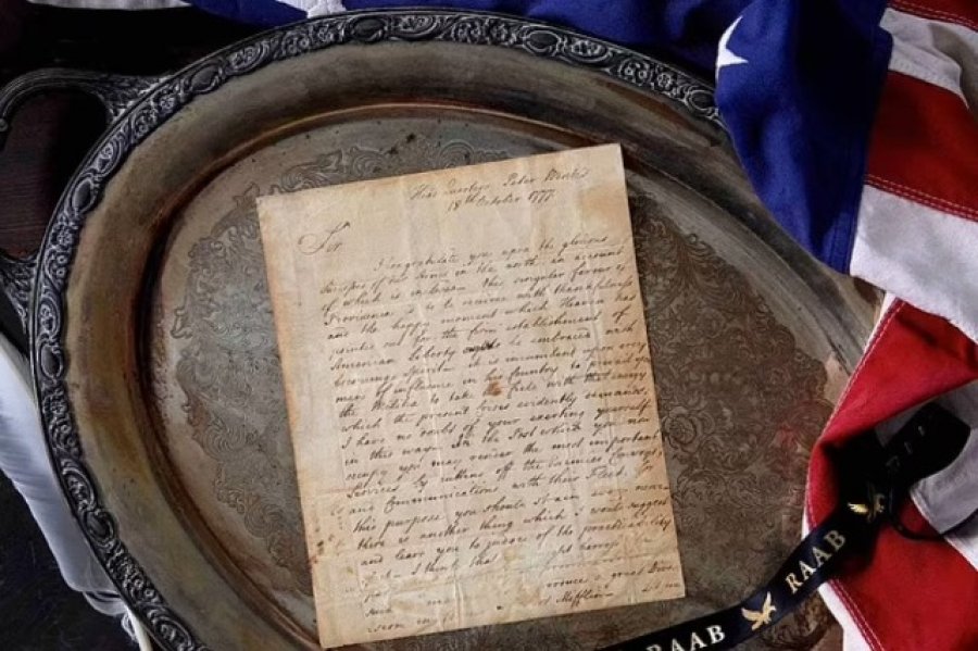 Del në shitje letra e Xhorxh Uashingtonit e shkruar në 1777