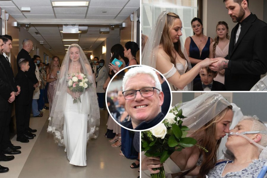 Vajza u martua në spital që ta shihte i ati