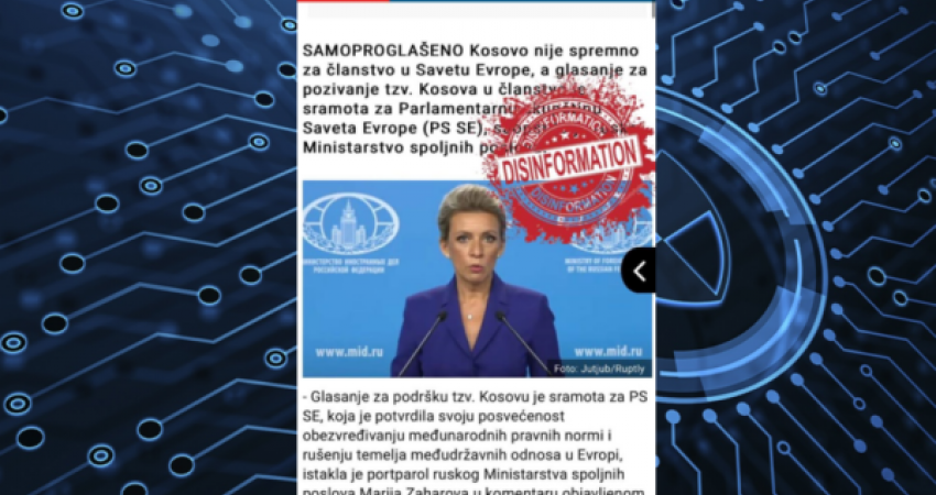 Zakharova dezinformon nga Rusia: Kosova nuk është e gatshme për Këshill të Evropës
