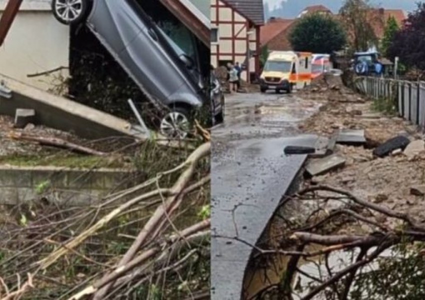 Stuhi në Gjermani/ Përmbyten rrugët, njerëzit bllokohen brenda makinave