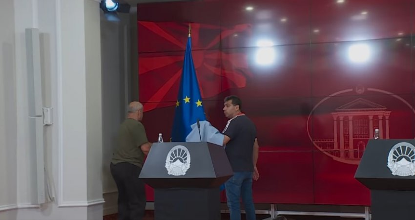 Incident tjetër në Maqedoninë e Veriut, flamuri i Bashkimit Evropian ngatërrohet me atë të Kosovës