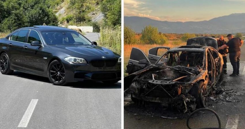 BMW-ja e mërgimtarit bëhet shkrumb e hi