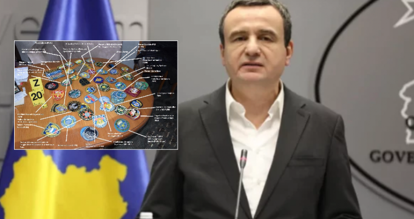 Kurti ekspozon emblemat e sekuestruara pas sulmit në Ibër-Lepenc: Dëshmi e përfshirjes së grupeve ekstremiste serbo-ruse