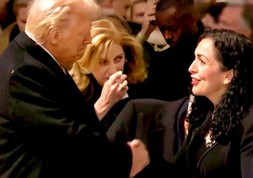 Ceremonia e rihapjes së Katedrales Notre Damme, Presidentja Osmani shtrëngon duart me Presidentin e zgjedhur Donald Trump