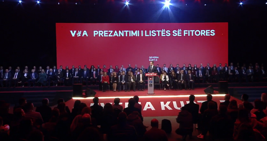 Vetëvendosja në kërkim të mandatit të 3-të, pezanton listën e kandidatëve për deputetë 