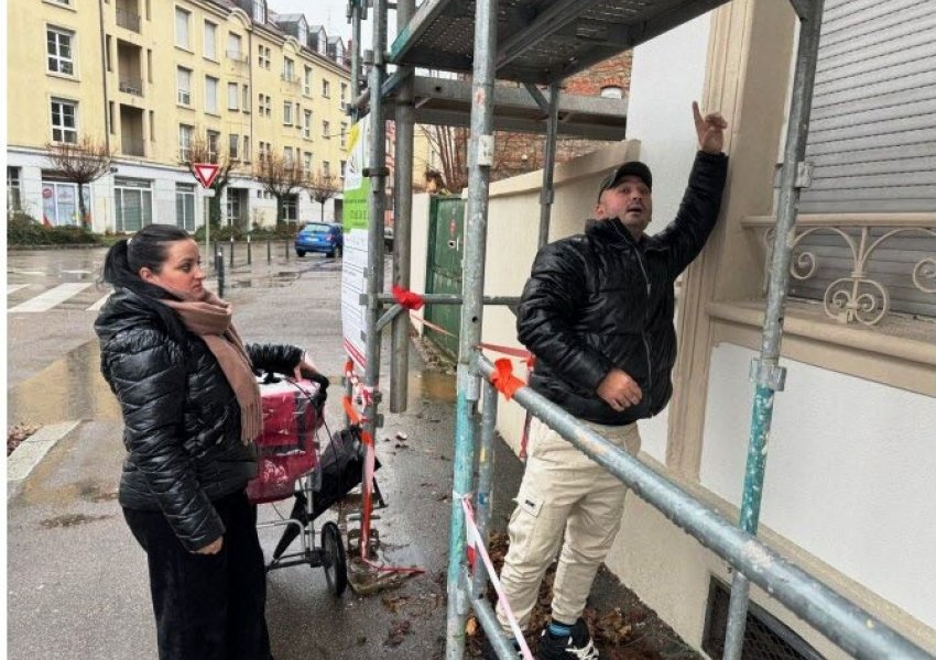 Mrekulli në Francë, shqiptari e pret me duar, i shpëton jetën punëtorit që ra nga 10 metra lartësi