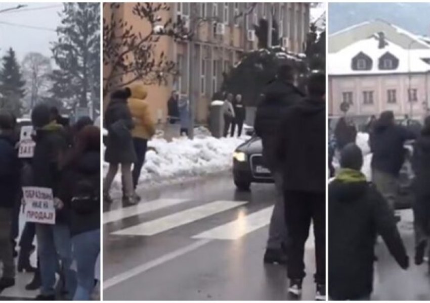 VIDEO/ Protestat anti-Vuçiç, tentohen të shtypen me makinë protestuesit anti-qeveritarë
