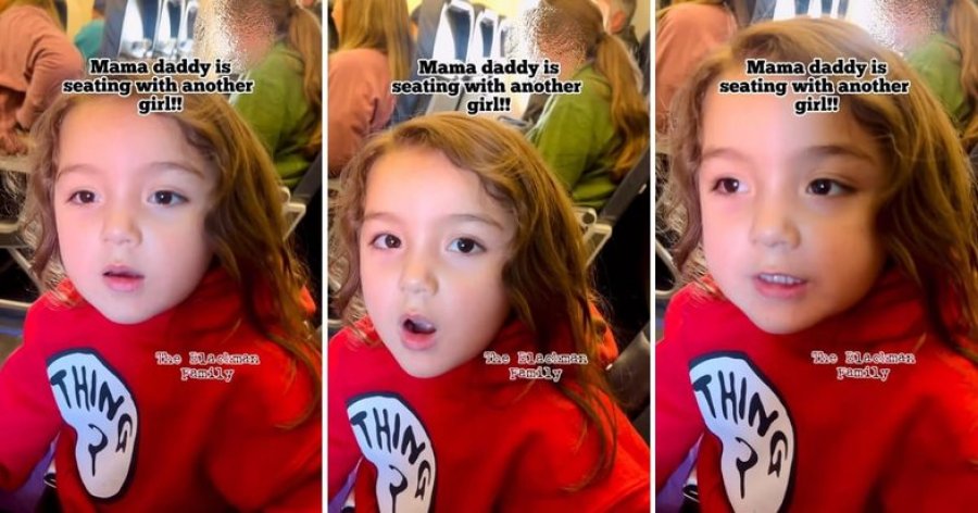 Vogëlushja sheh të atin ulur pranë një gruaje të panjohur në avion dhe reagimi është epik