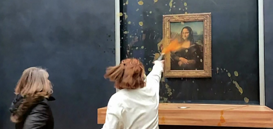 Aktivistët i hedhin supë pikturës së Mona Lisa-s në shenjë proteste