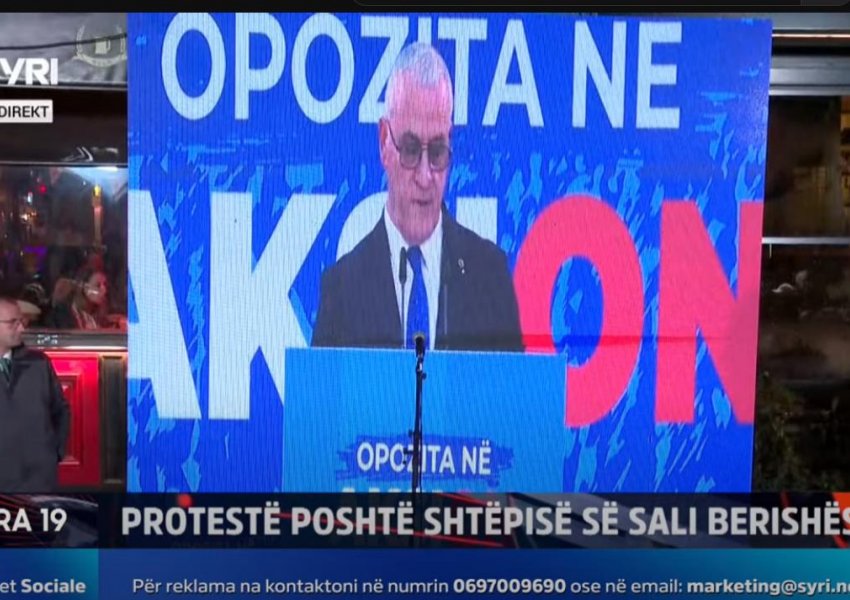 LIVE/ Qytetarët tubim në mbështetje të liderit të opozitës, Sali Berisha 