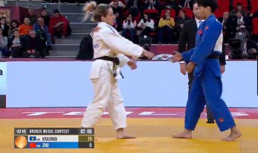 Xhudo/ Distria Krasniqi fiton medalje të bronztë në Grand Slamin e Tbilisit