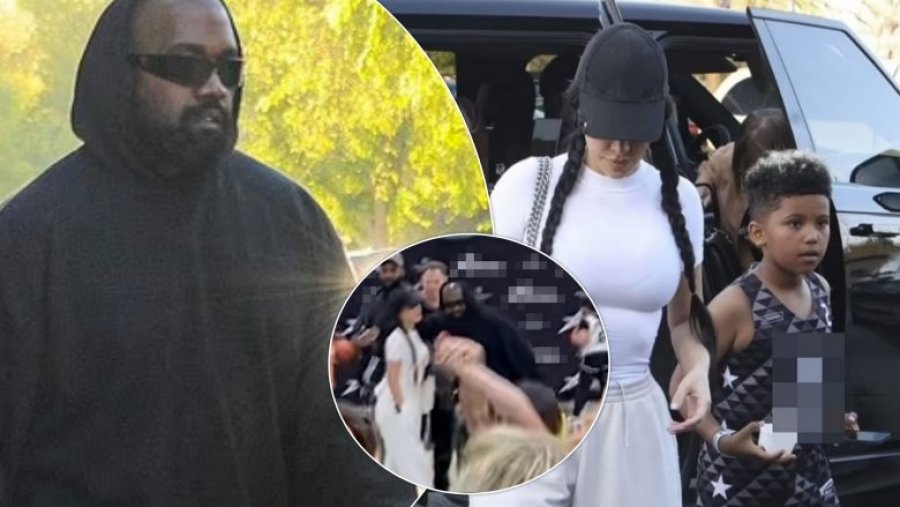 Kim Kardashian dhe Kanye West bashkohen për ta mbështetur djalin Saint, në ndeshjen e tij të basketbollit