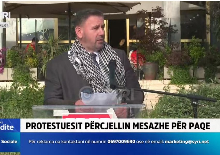LIVE/ Tiranë, protestë kundër masakrave në Palestinë 