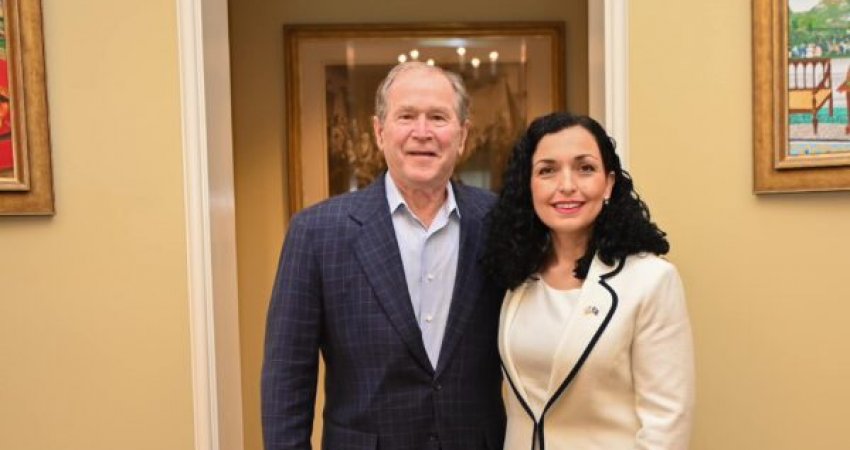 “Lajmëtari pavarësisë së Kosovës” – Osmani takohet me George W. Bush në SHBA