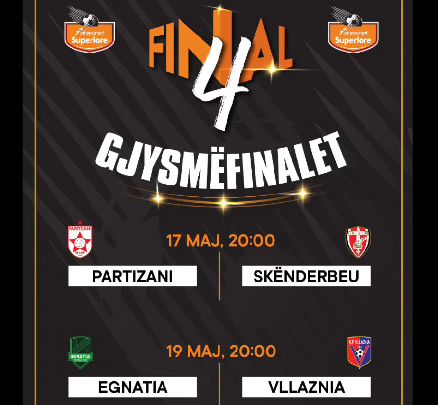 Gjysmëfinalet e ‘Final Four’, datat kur do të luhen Egnatia-Vllaznia dhe Partizani-Skënderbeu