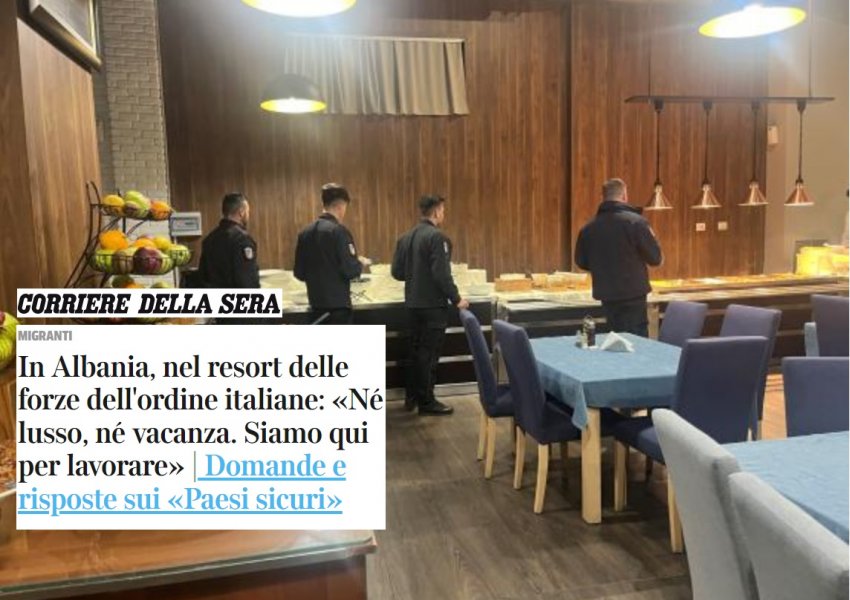 Media italiane: Në hotelin e shtrënjtë të Shëngjinit ku po qëndrojnë policët italianë