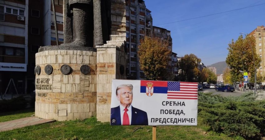 Në Mitrovicë të Veriut vendosen posterë ku urohet Trump për fitoren e tij