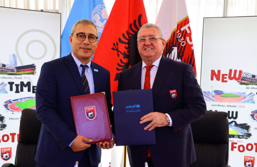 FSHF dhe UNICEF firmosin memorandum bashkëpunimi, Duka: Futbolli ndikon në edukimin e fëmijëve