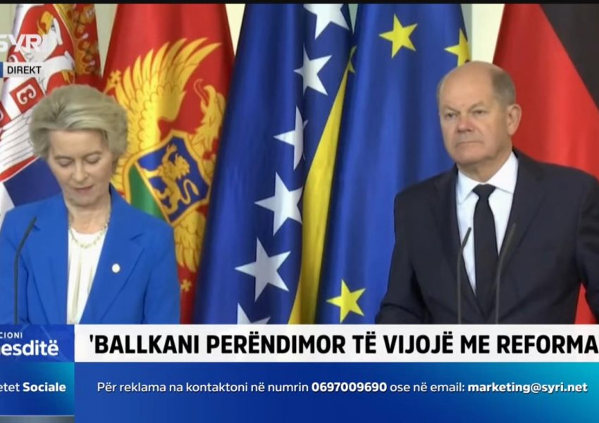 LIVE/ 10 vjetori i procesit të Berlinit, Scholz dhe Von der Leyen në konferencë