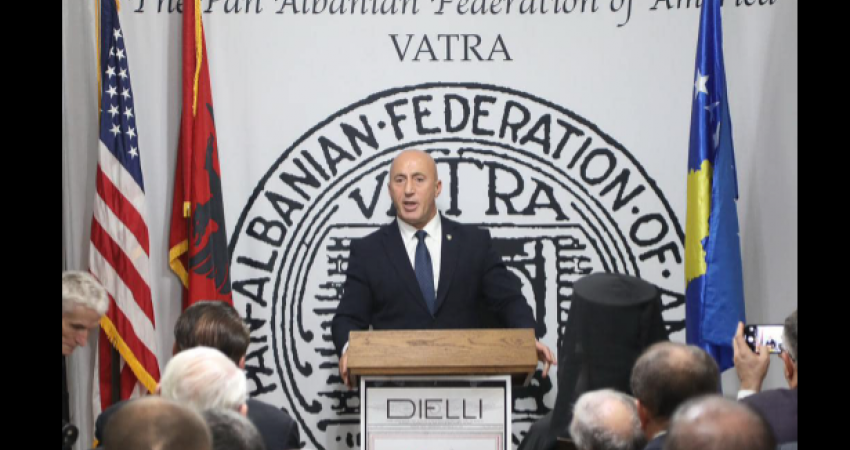 Haradinaj në New York, merr titullin anëtar nderi i përjetshëm i Federatës ‘VATRA’