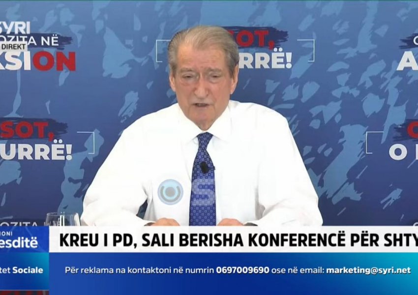 LIVE/ Kryetari i PD, Sali Berisha konferencë për shtyp 