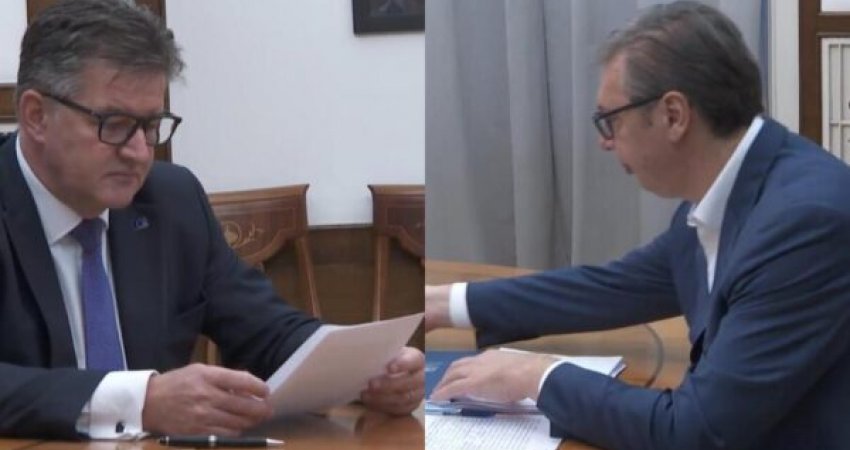 S’i japin çehre njëri-tjetrit, Vuçiq paralajmëron kërkesa për “sulmet ndaj serbëve në Kosovë” pas takimit me Lajçakun