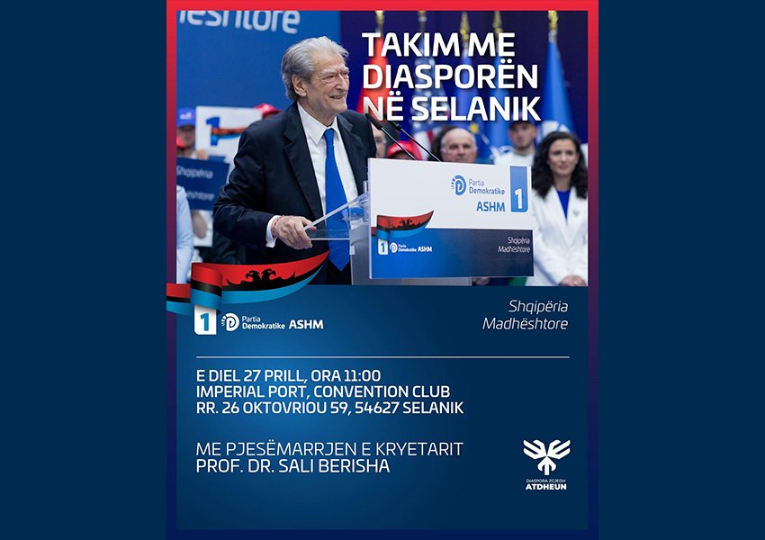 ‘2025, viti i diasporës’/ Kreu i PD, Sali Berisha njofton takimin në Selanik me shqiptarët e Greqisë