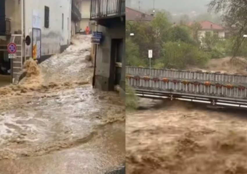 'Alarm i kuq' në Itali/ Moti i keq godet pjesën veriperëndimore, rrugët kthehen në liqene...
