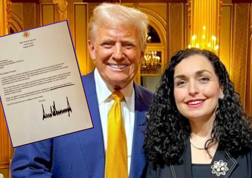 Osmani nxjerr letrën që i dërgoi Trump: Kosova do vazhdojë të qëndrojë krah për krah me SHBA-të...