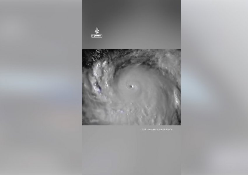 Pamje nga brenda syrit të uraganit Erin, cikloni i kategorisë 5 që po trondit Atlantikun