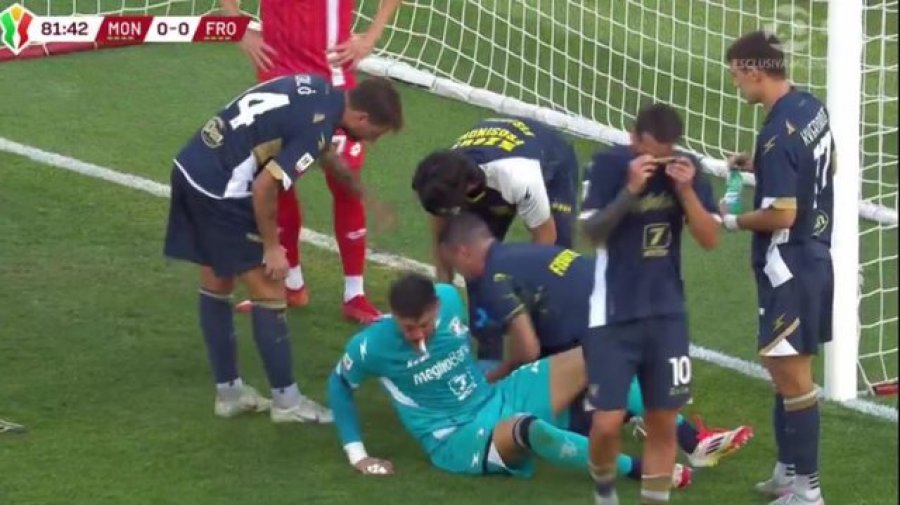Portieri shqiptar/ Alen Sherri del nga spitali pas dëmtimit të rëndë në Monza-Frosinone