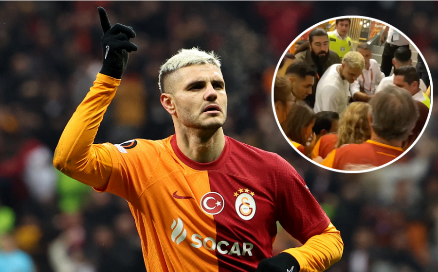 VIDEO/ Mauro Icardi humb toruan, godet me kokë tifozin e Galatasaray-t