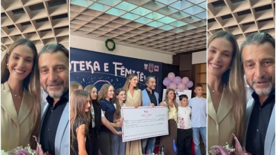 Emina Çunmulaj dhuron 10 mijë dollarë për ‘Bibliotekën e Fëmijëve’ në Prishtinë
