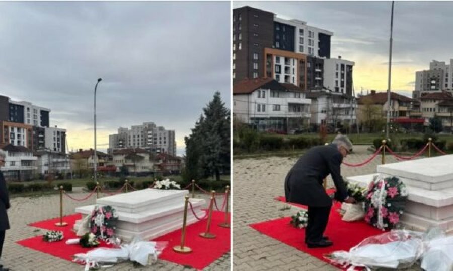Ambasadori gjerman vendos lule te varri i Rugovës, ka dy fjalë për filozofinë e tij politike