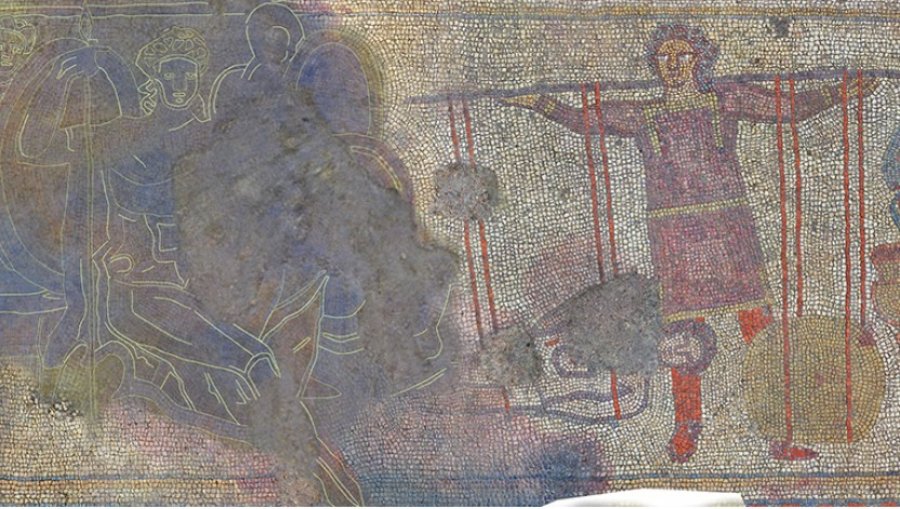 Mozaiku i famshëm i Rutlandit përshkruan një version 'të humbur prej kohësh' të historisë së Trojës