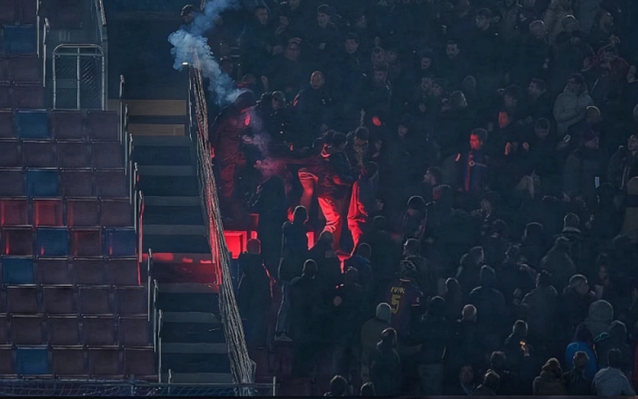 Pesë ultras të Eintracht Frankfurtit arrestohen në Barcelonë pas incidenteve në ‘Camp Nou’