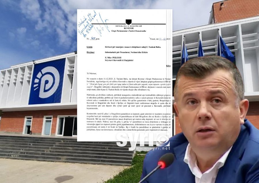 Përdori gjuhë fyese ndaj opozitës, PD kërkesë Kuvendit për përjashtimin me 30 ditë të Taulant Ballës 