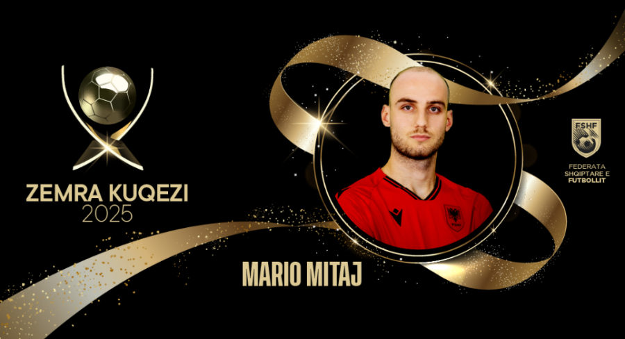 Mario Mitaj nderohet me trofeun ‘Zemra Kuq e Zi’ nga tifozët shqiptarë
