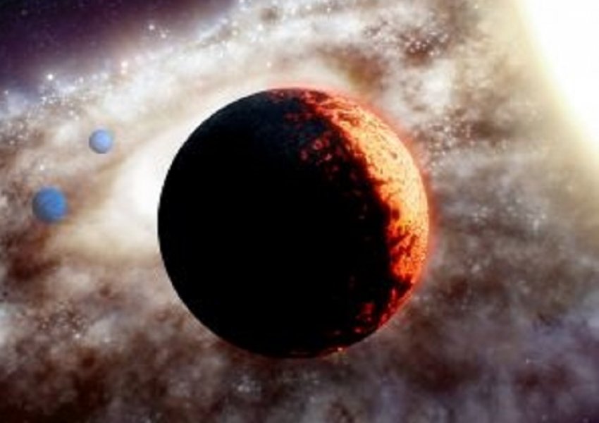  Temperatura përvëluese/ Atmosfera e dendur që mbulon një botë me lavë që vlon