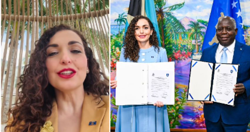 Vjosa Osmani nga Bahamet: Njohja erdhi pas angazhimit të madh nga Presidenca