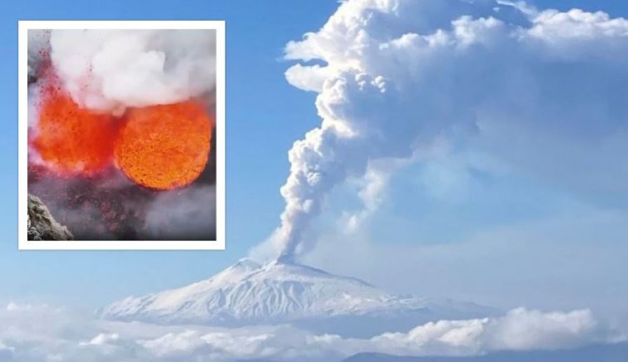 Hi, tym dhe llavë! Pamjet mbresëlënëse nga shpërthimi i vullkanit Etna në Itali